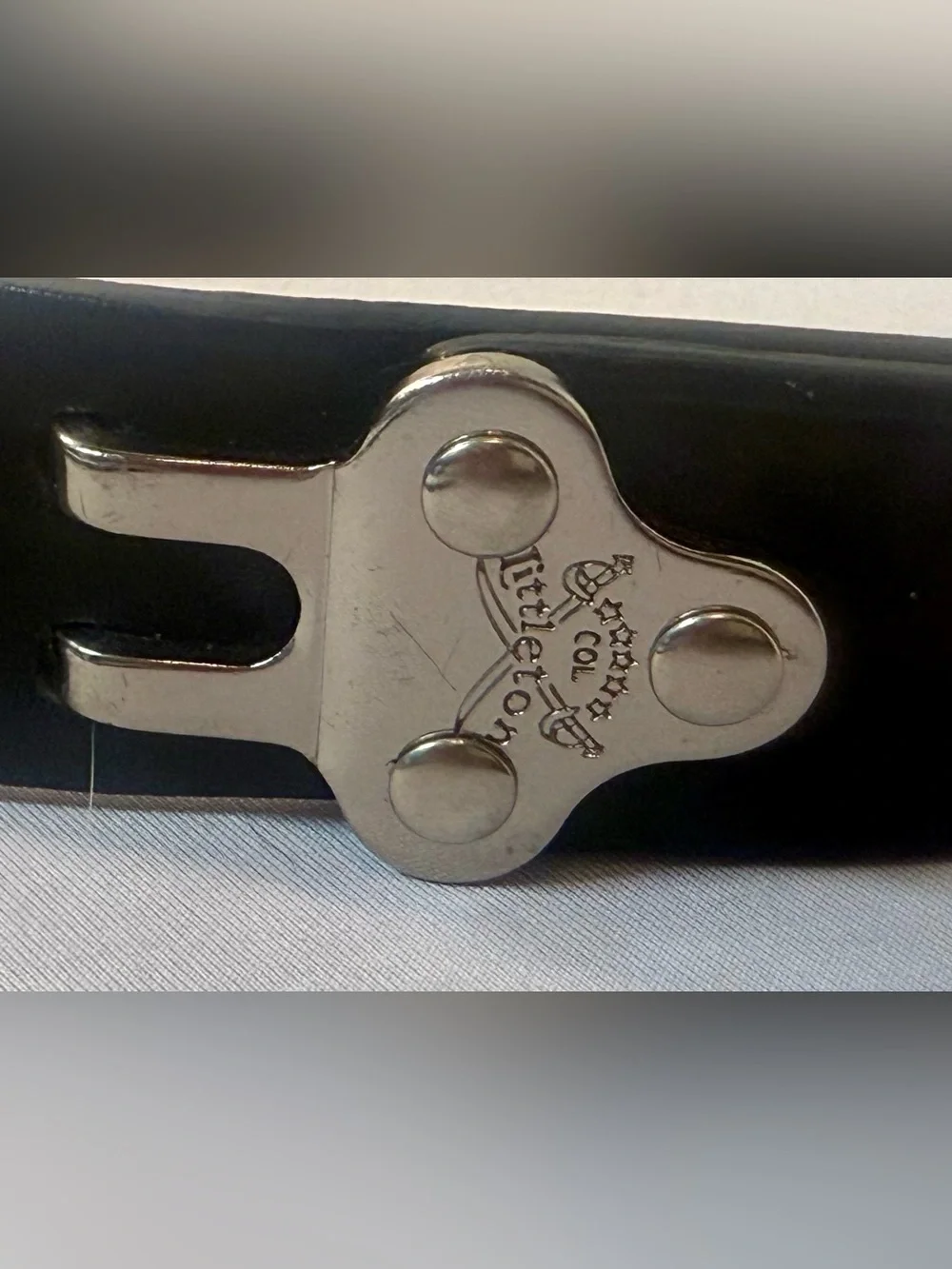 Col. Littleton Adjustable Cinch Belt Men's L 34”-42” CB1L-6 Leather Black Large